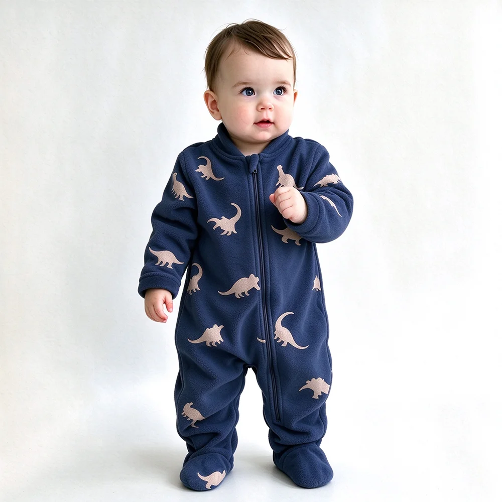 Soft Warm Baby Fleece Onesie C - đánh giá và giá Cotton Baby Onesies Zipper