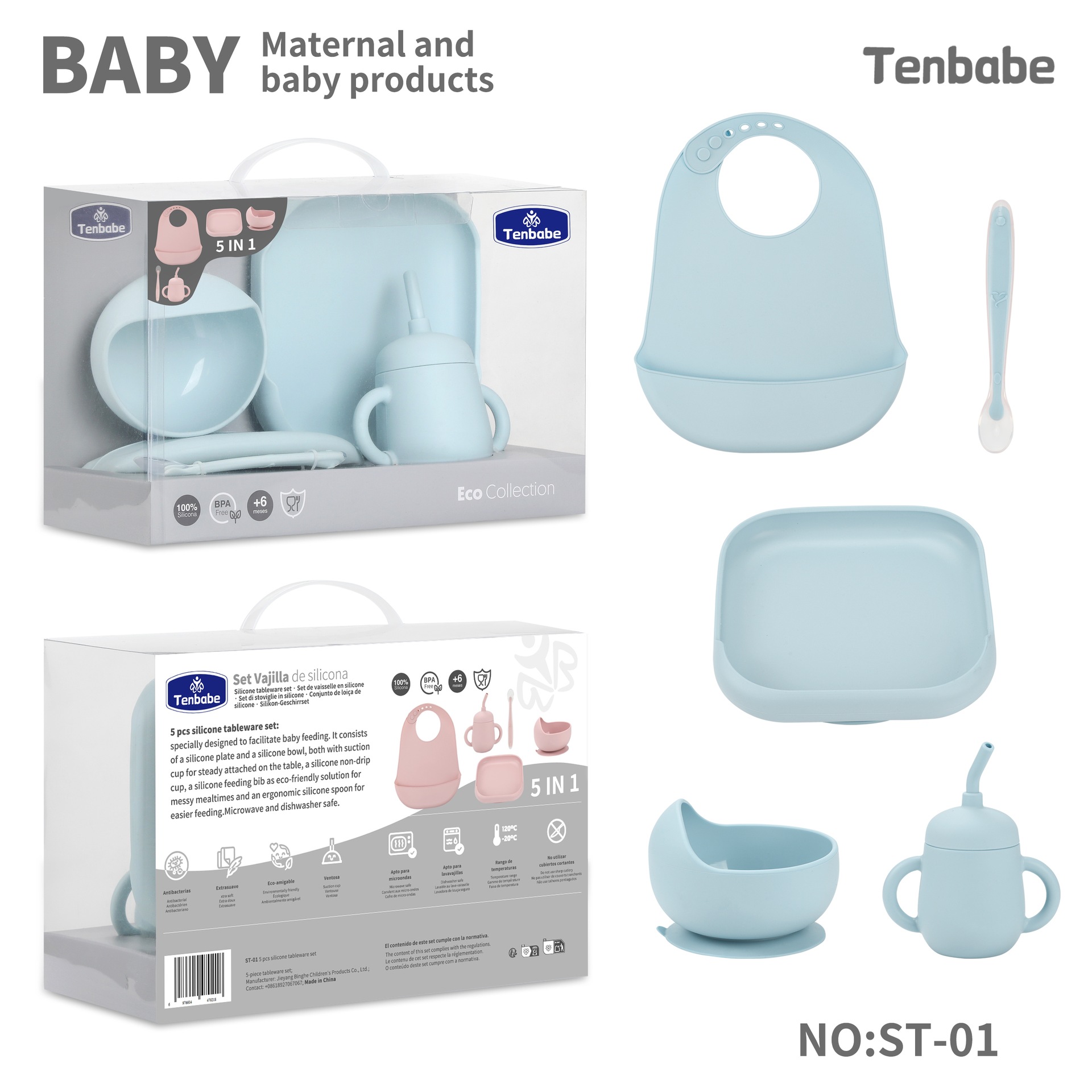 Baby Tableware Set Silicone wi - đánh giá và giá Waterproof Baby Bibs Silicone